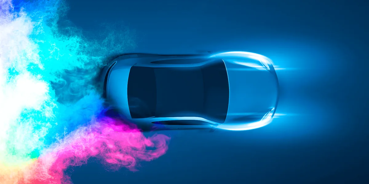Color-change car wrap visual placeholder